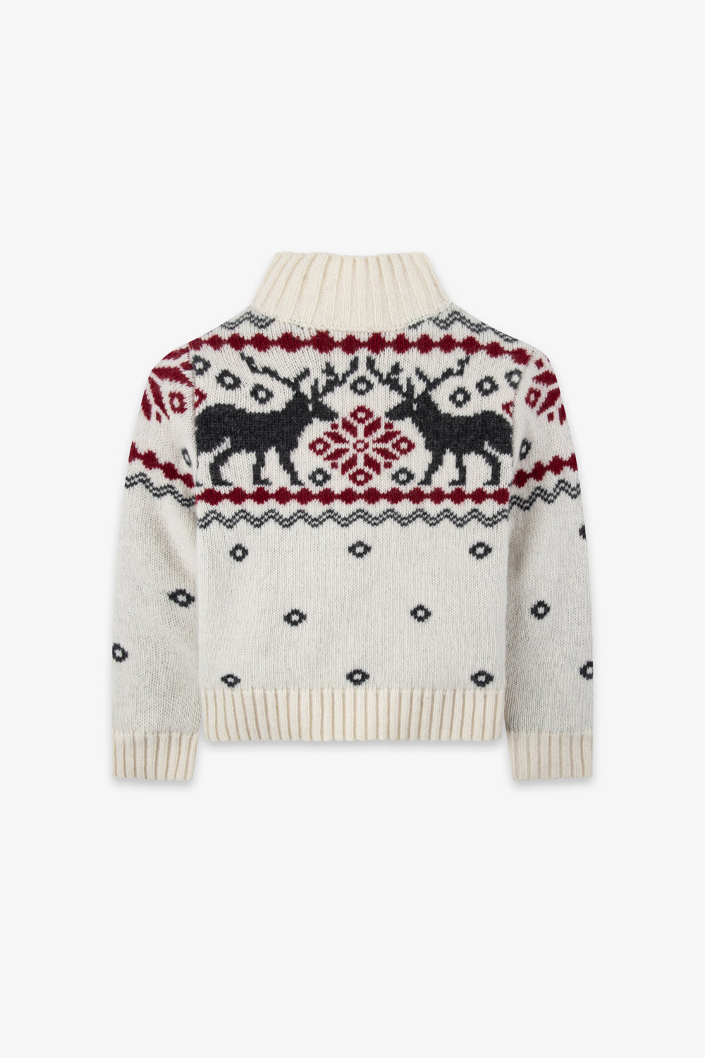 Cream Snowflake Reindeer Jumper Kids