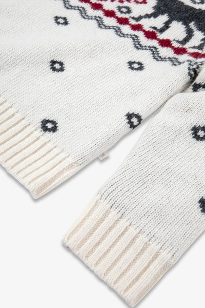 Cream Snowflake Reindeer Jumper Kids