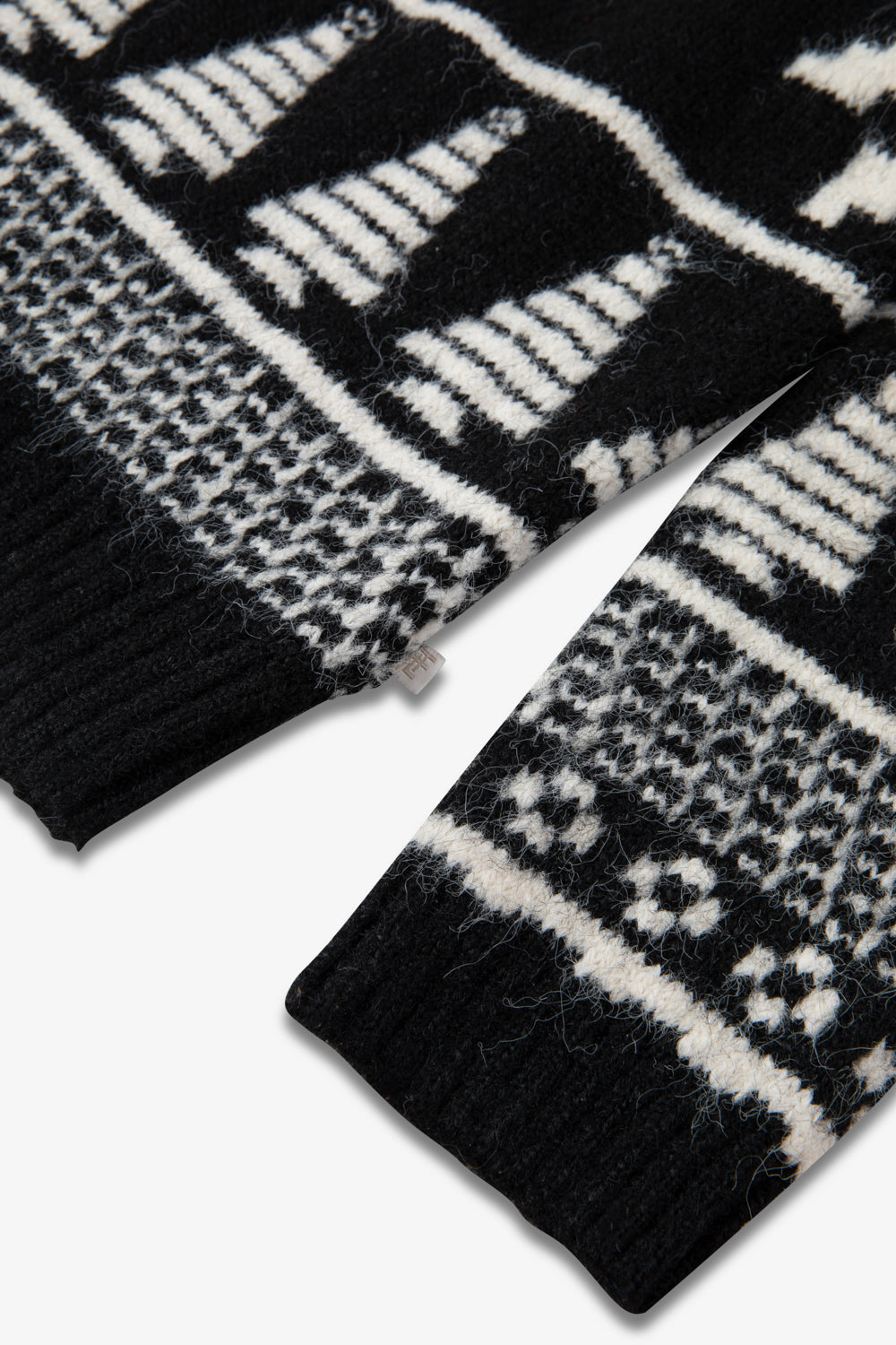 Black/ Cream Two tone Fairisle Jumper Kids