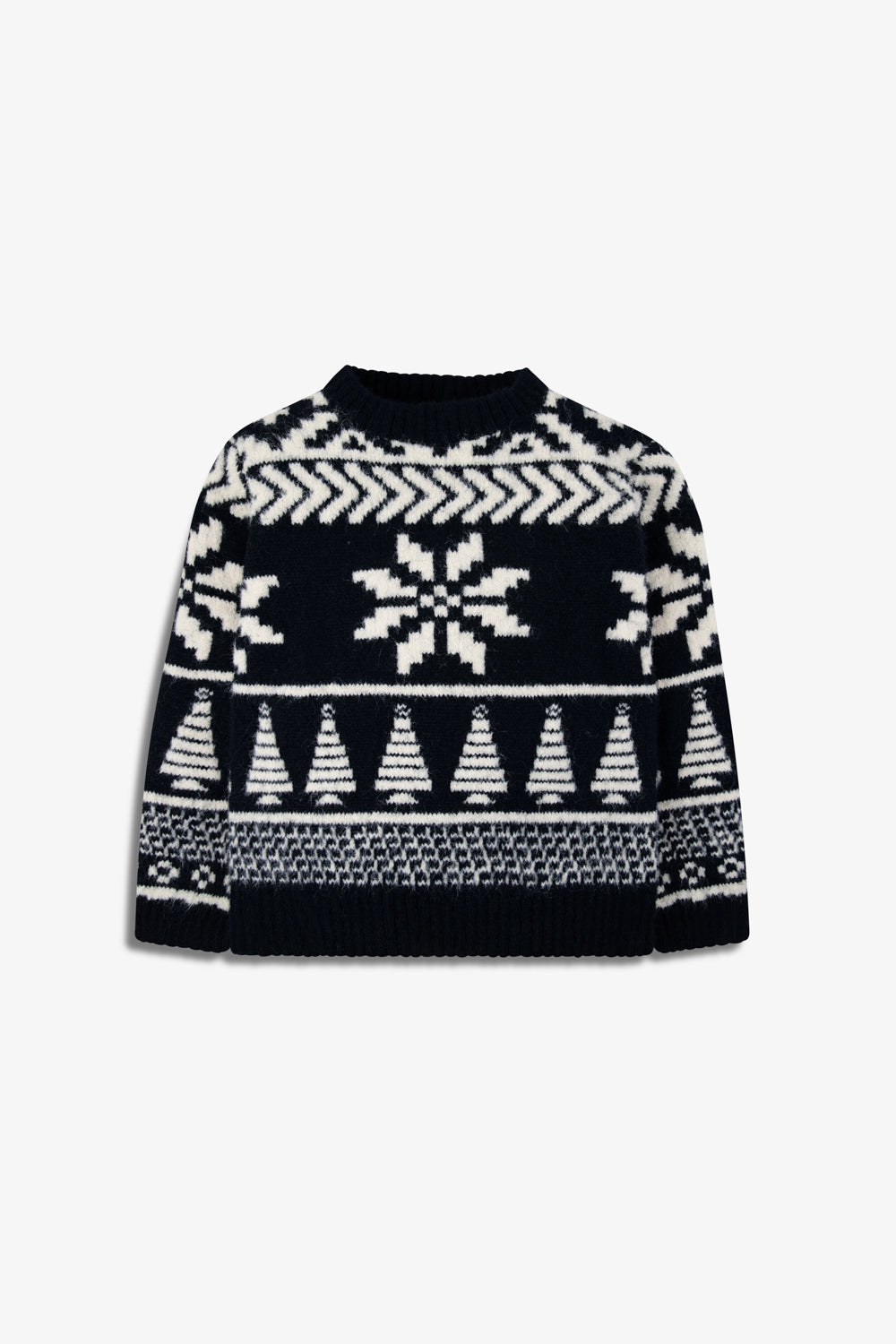 Navy/ Cream Two tone Fairisle Jumper Kids
