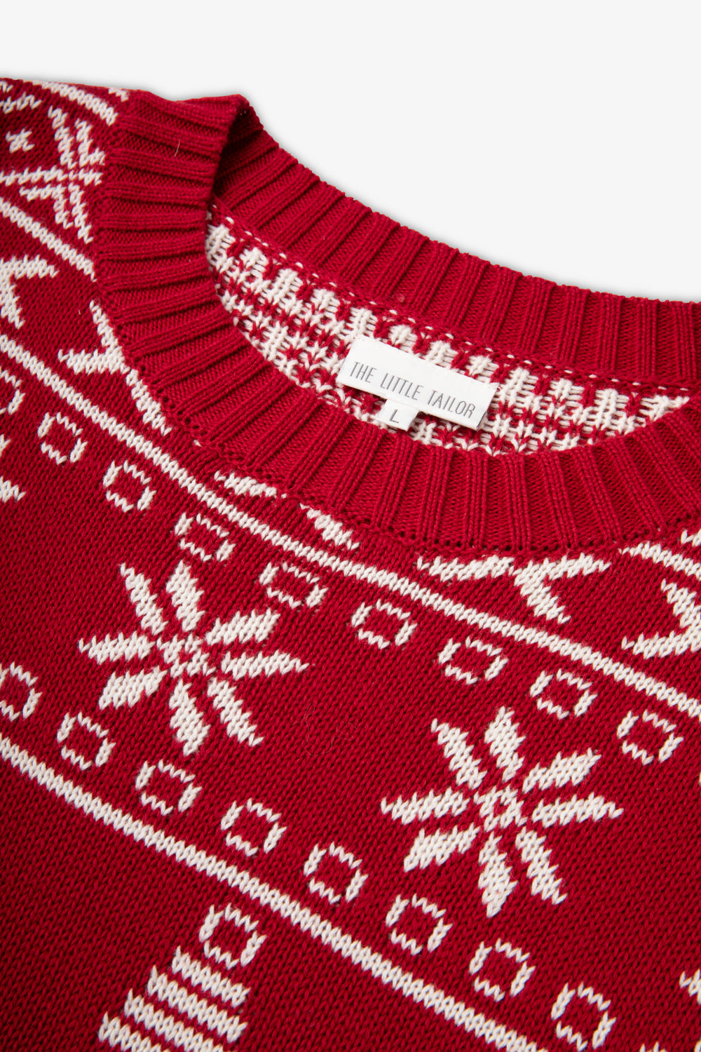 Red Half Fairisle Jumper Mens