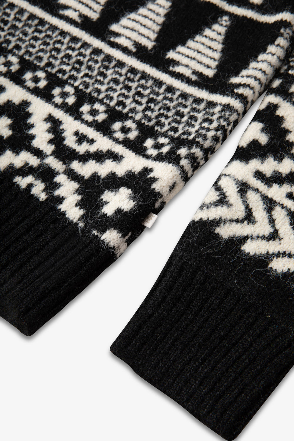 Black/ Cream Two Tone Fairisle Jumper Mens