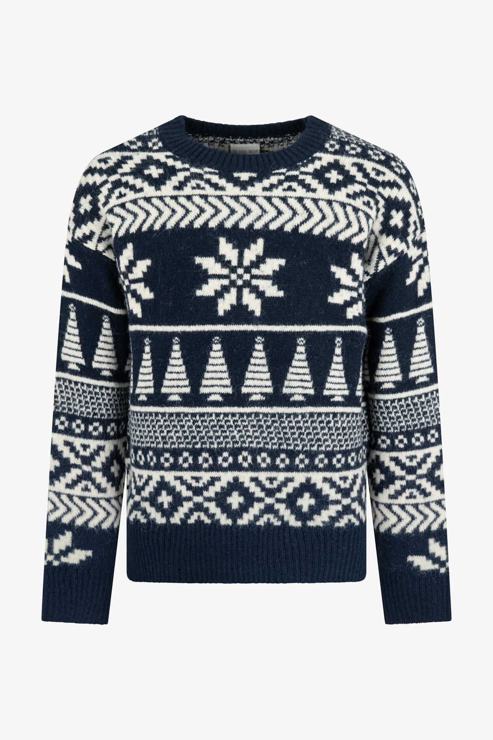 Navy Two Tone Fairisle Jumper Mens