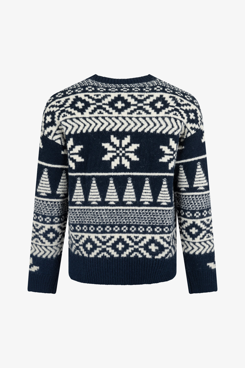 Navy Two Tone Fairisle Jumper Mens