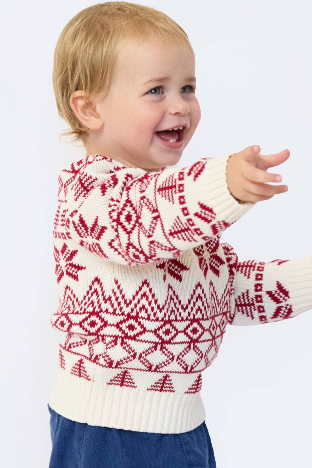 Baby Snowflake Fairisle Cotton Jumper