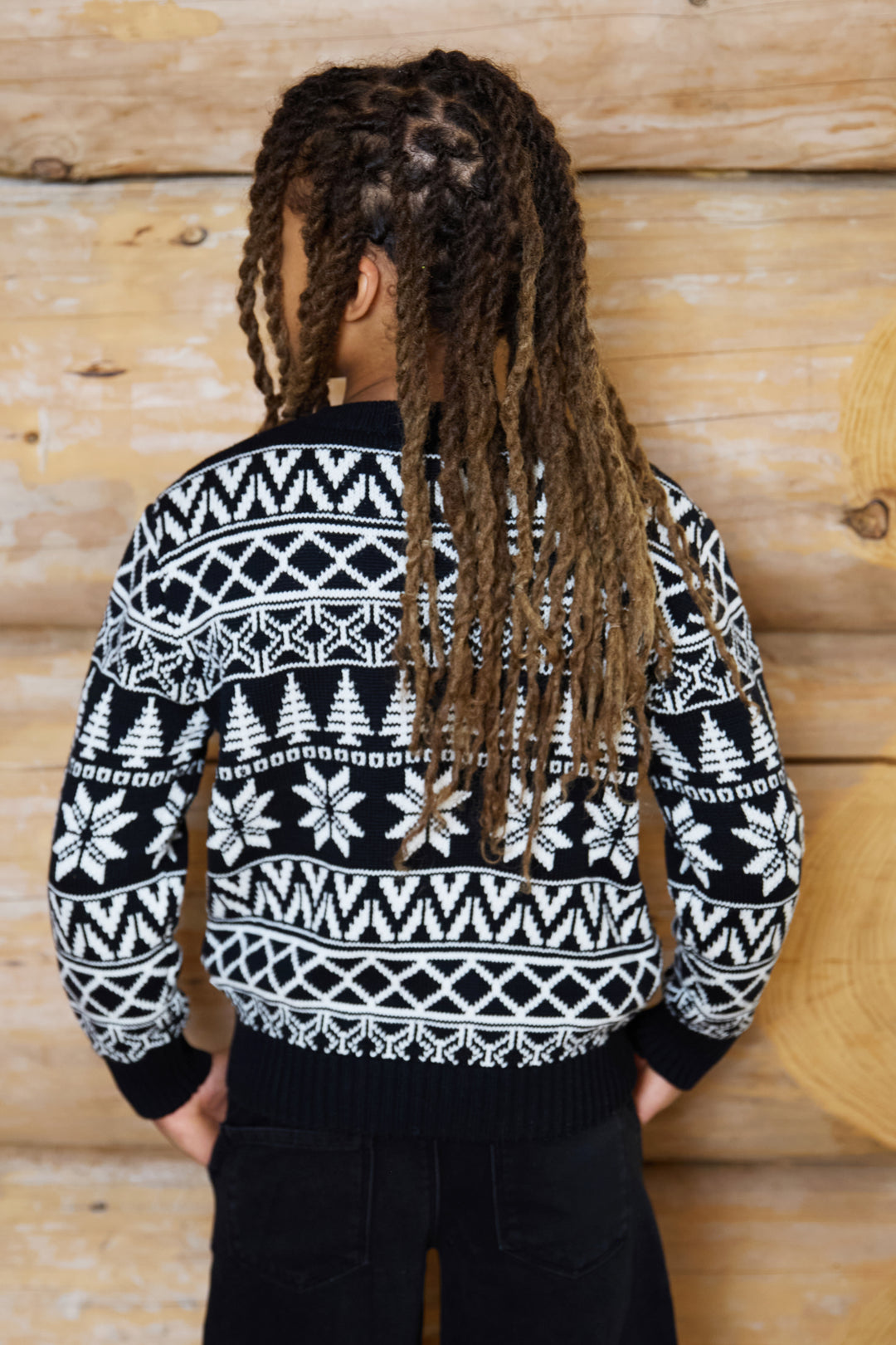 Kids Snowflake Fairisle Cotton Jumper
