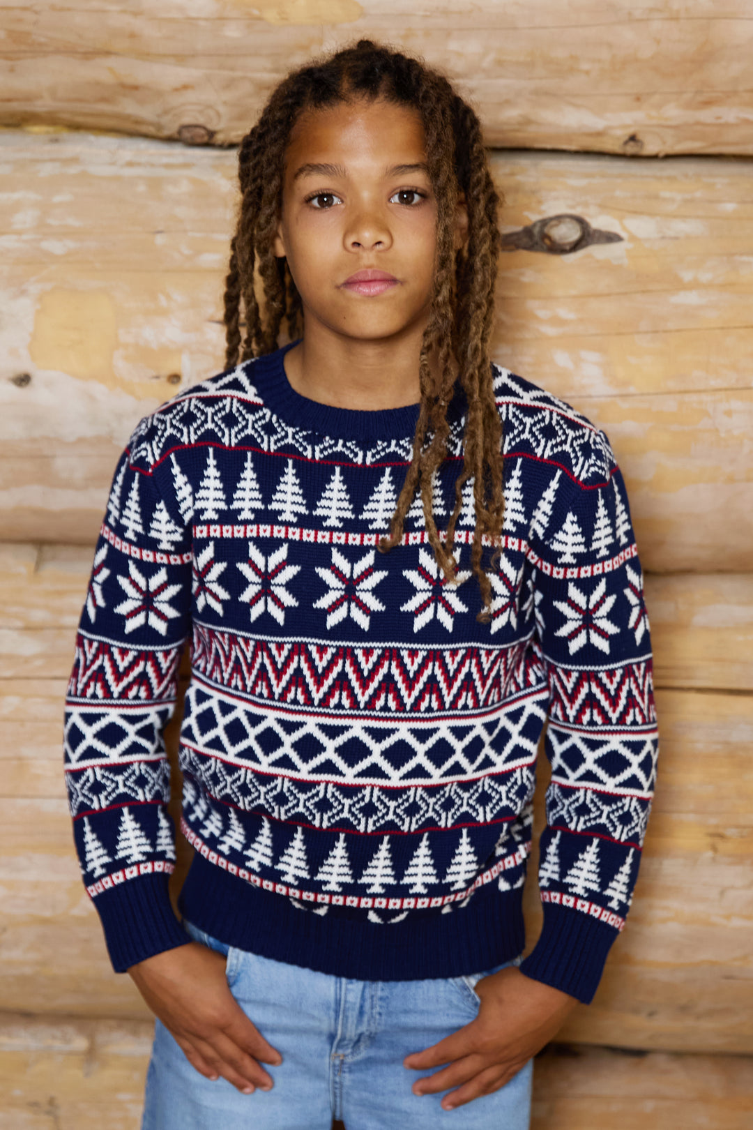 Kids Fairisle Snowflake Cotton