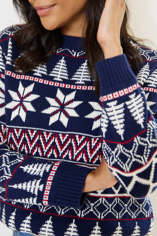 Snowflake Fairisle Cotton Jumper