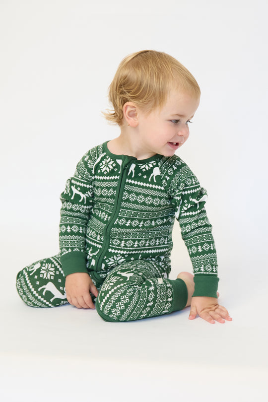Baby Reindeer Fairisle Jersey Onsie