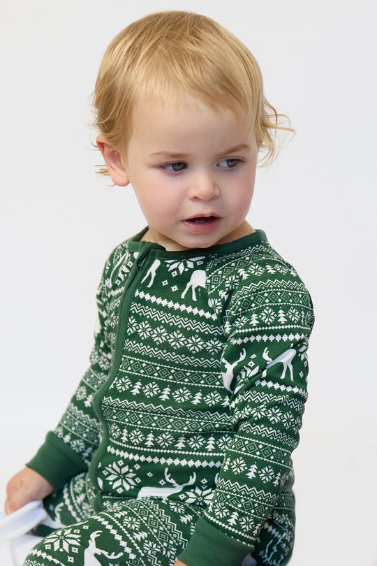 Baby Reindeer Fairisle Jersey Onsie