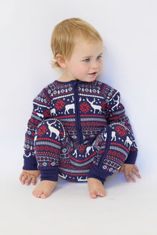 Baby Reindeer Fairisle Jersey Sleepsuit