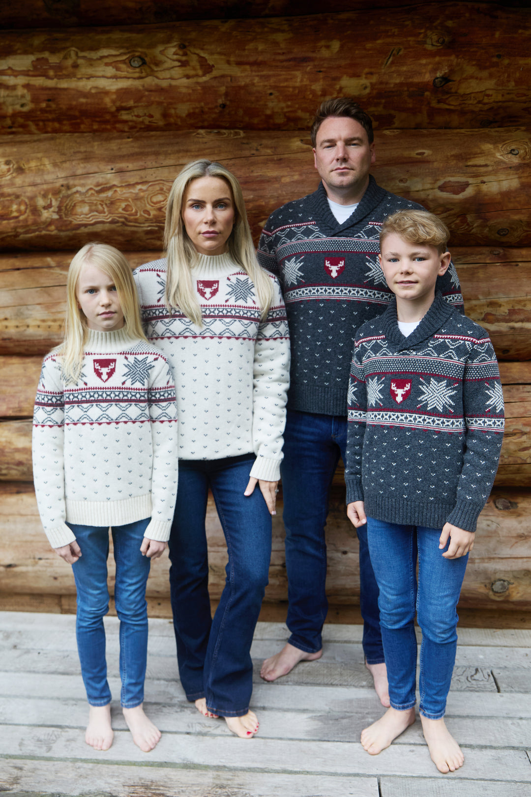 High Neck Wool Blend Fairisle Jumper