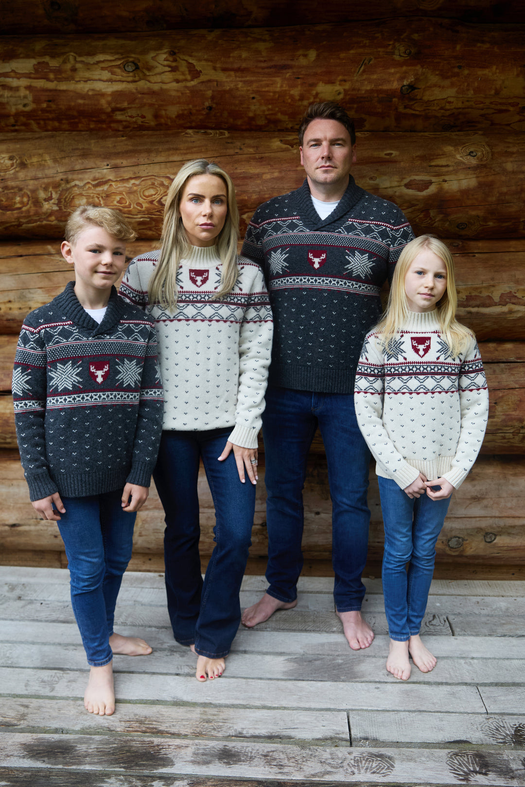 High Neck Wool Blend Fairisle Jumper
