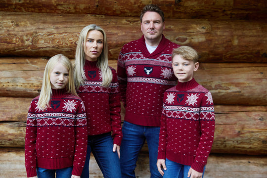 High Neck Wool Blend Fairisle Jumper