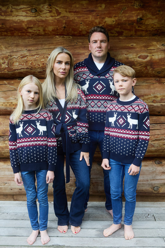 Shawl Neck Chunky Fairisle Cotton Cardigan