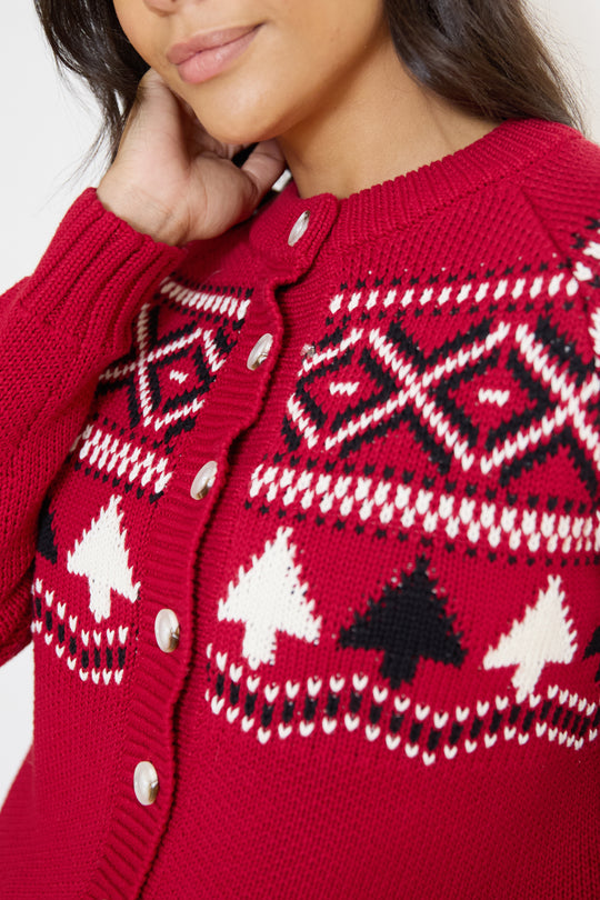 Fairisle Cotton Cardigan