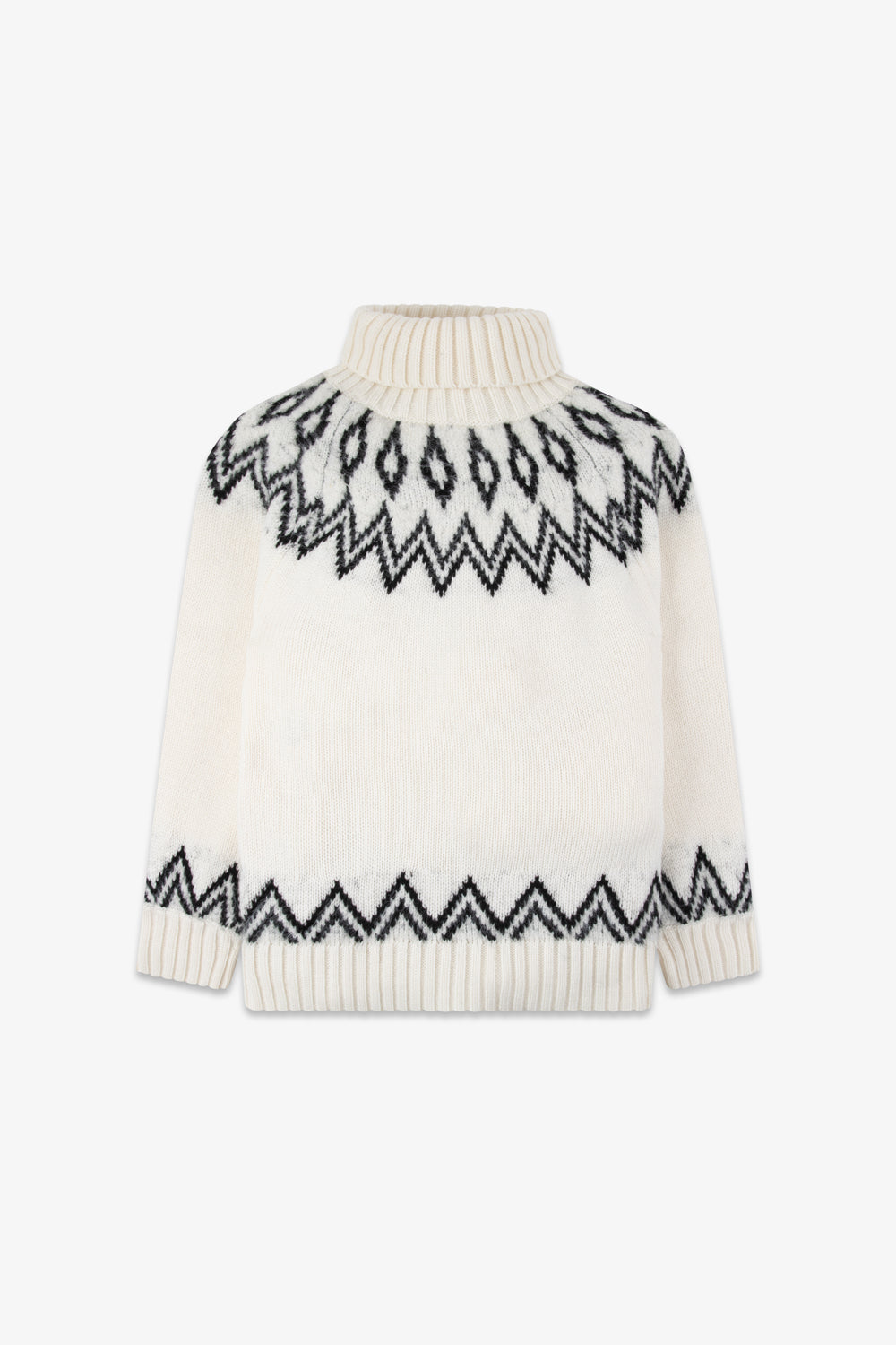 Kids Diamond Chunky Jumper - Cream