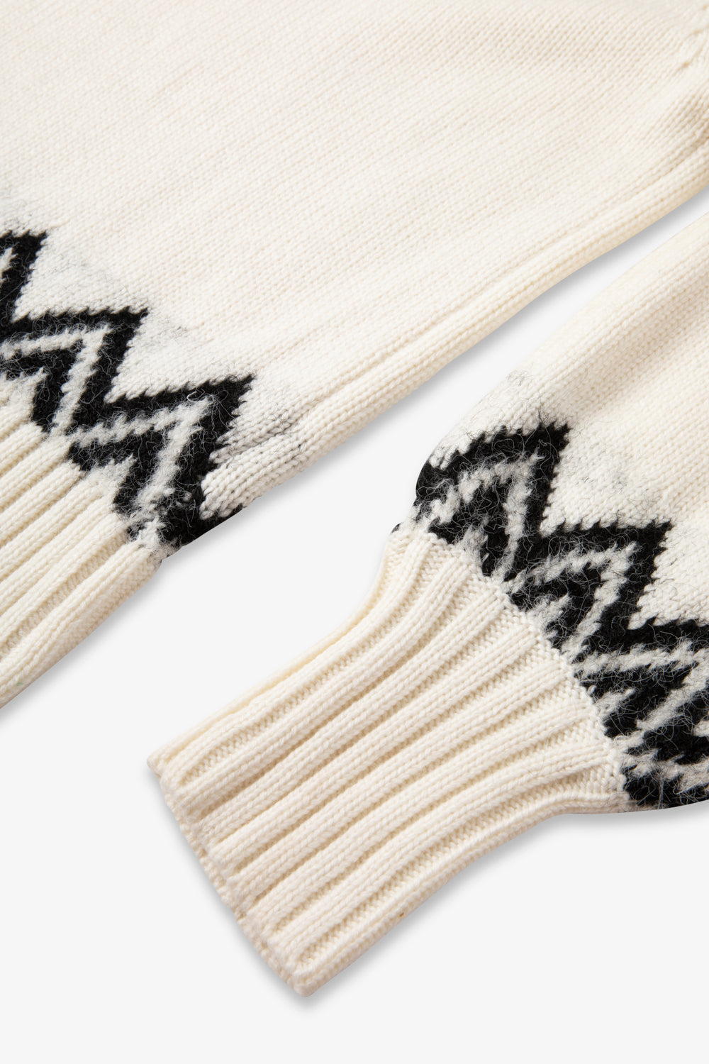 Ladies Digital Chunky Diamond Fairisle Jumper - Cream
