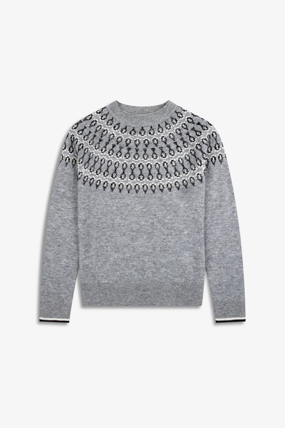 Kids Smart Fairisle Knit Jumper with lurex - Grey