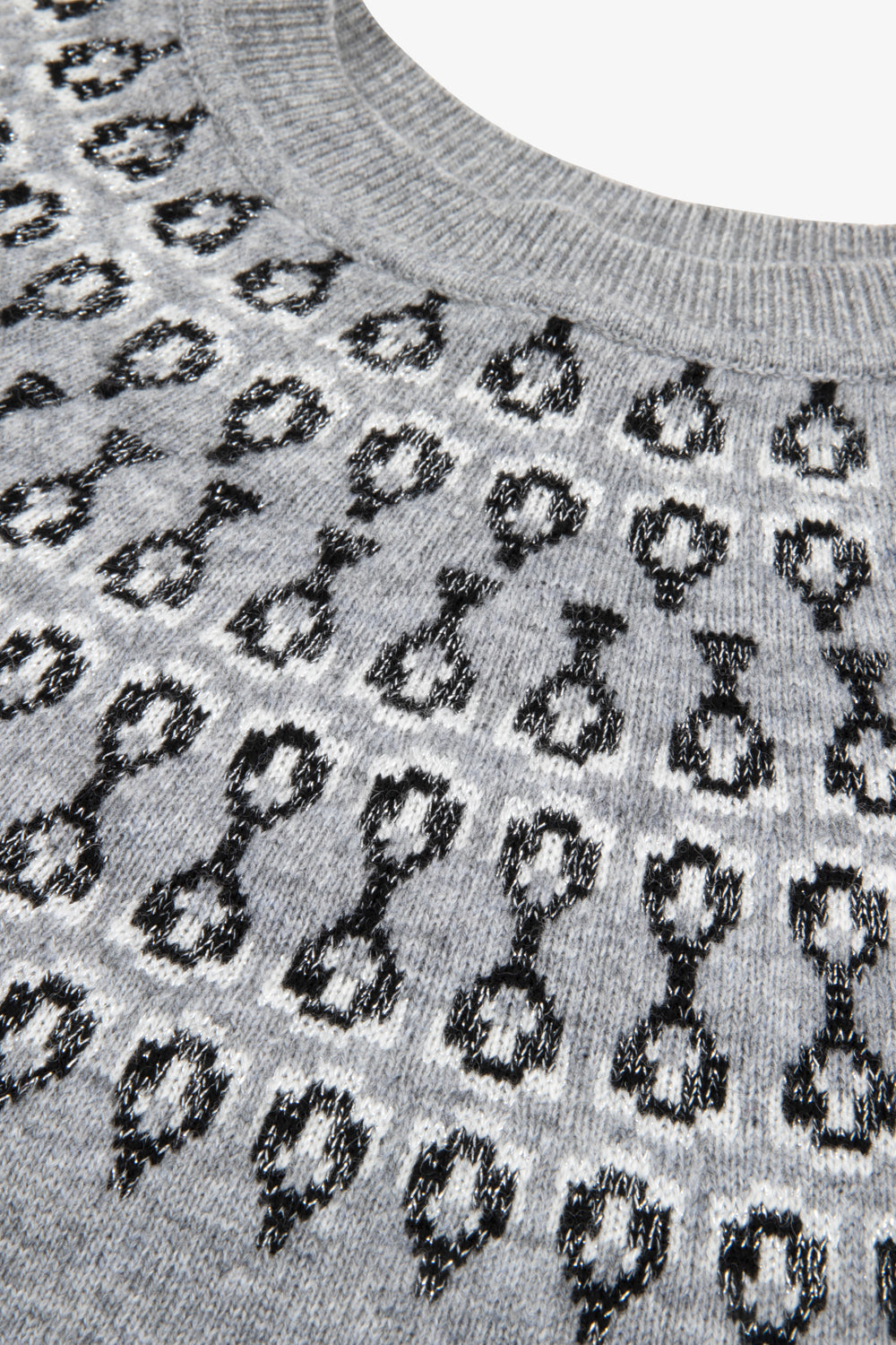 Kids Smart Fairisle Knit Jumper with lurex - Grey
