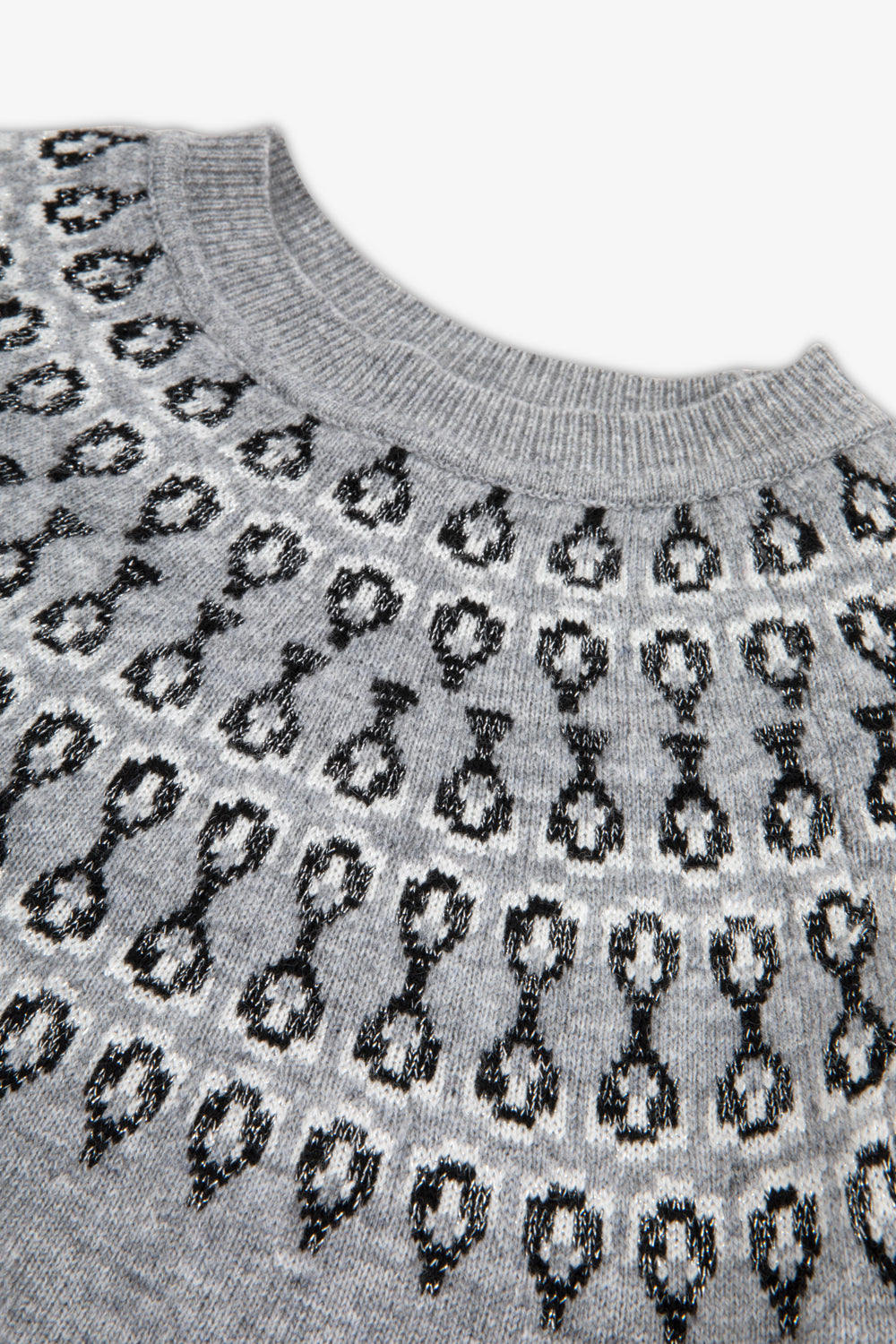 Kids Smart Fairisle Knit Jumper with lurex - Grey