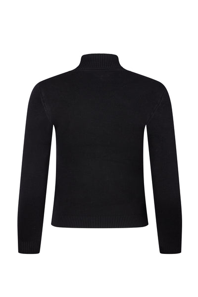 Black/ Cream Kids Ski Text Jumper