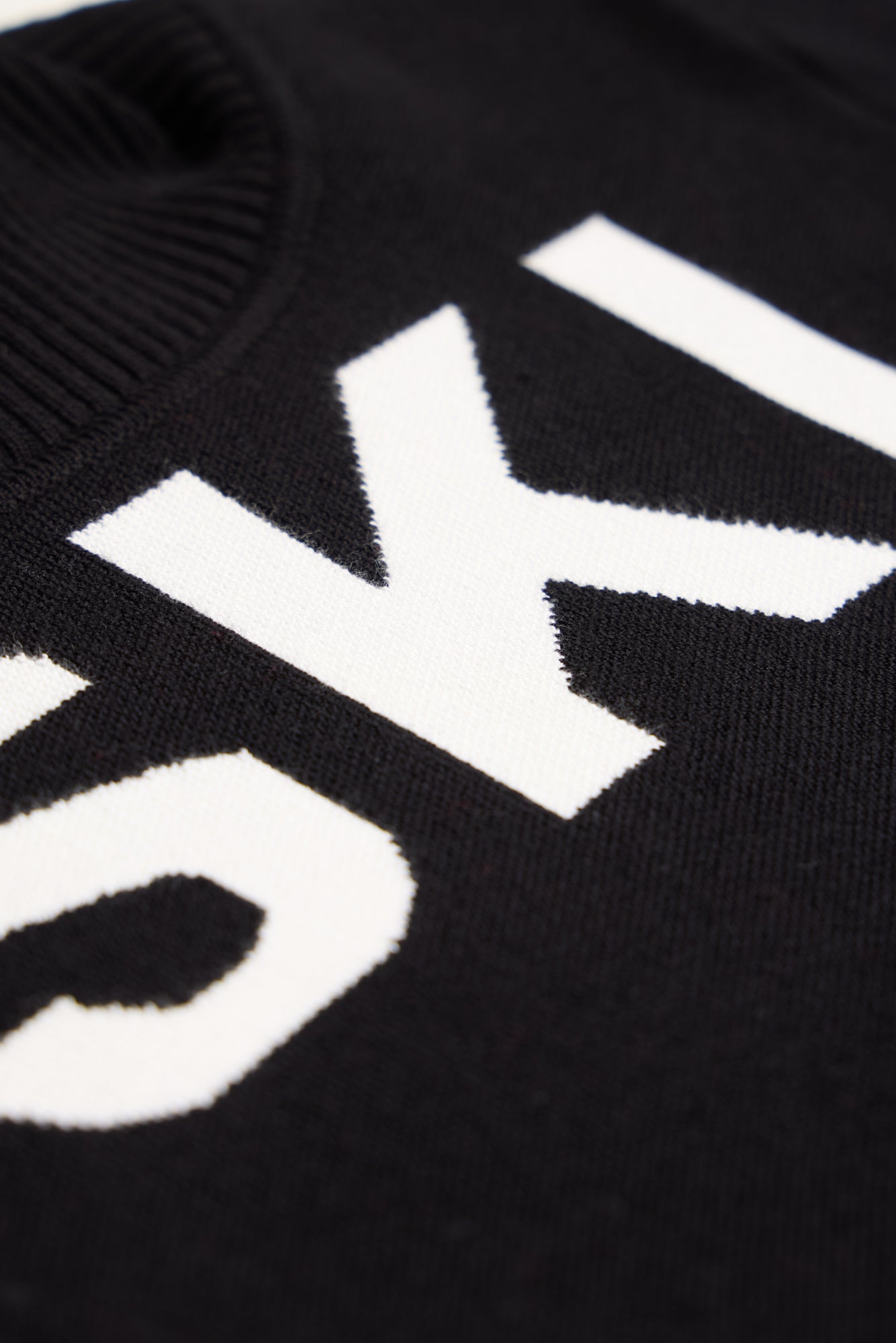 Black/ Cream Kids Ski Text Jumper