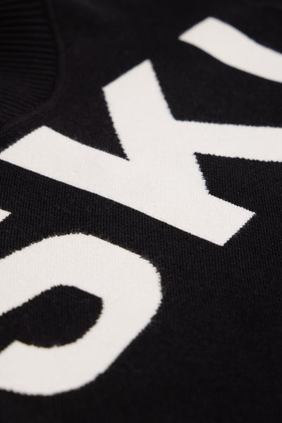 Black/ Cream Ladies Ski Text Jumper