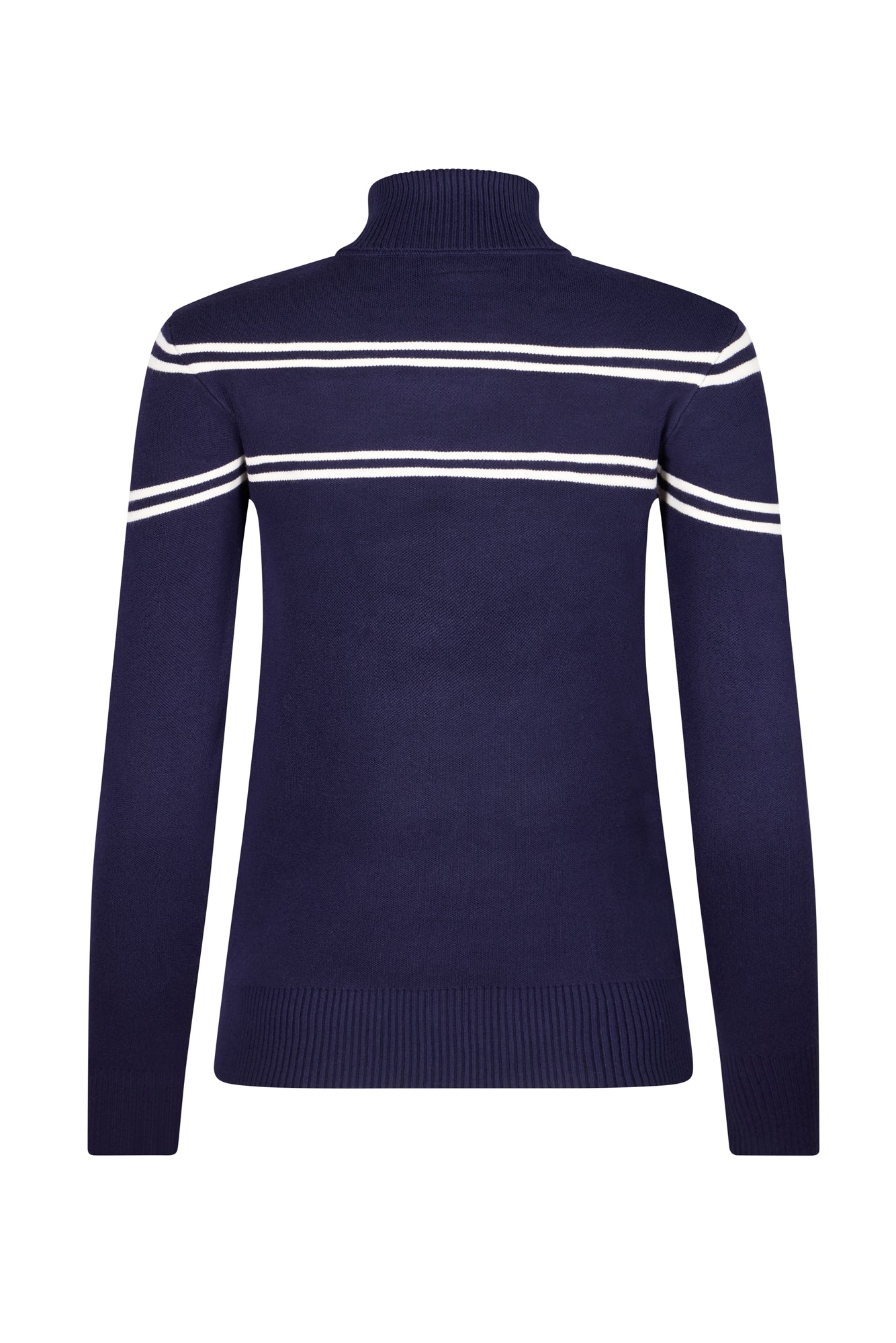 Navy Ladies Ski Text Jumper