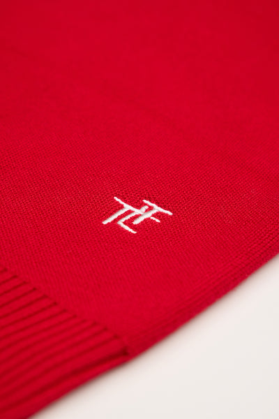 Red/ Cream Ladies Ski Text Jumper