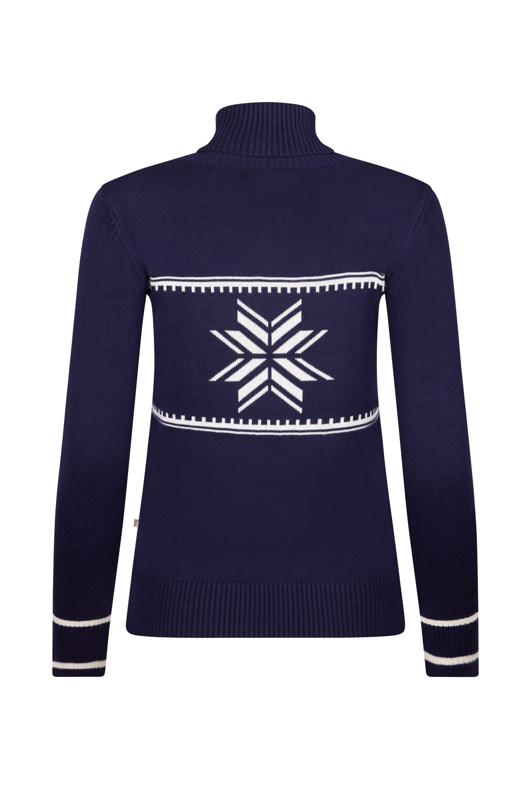 Navy Ladies Central Snowflake Ski Jumper