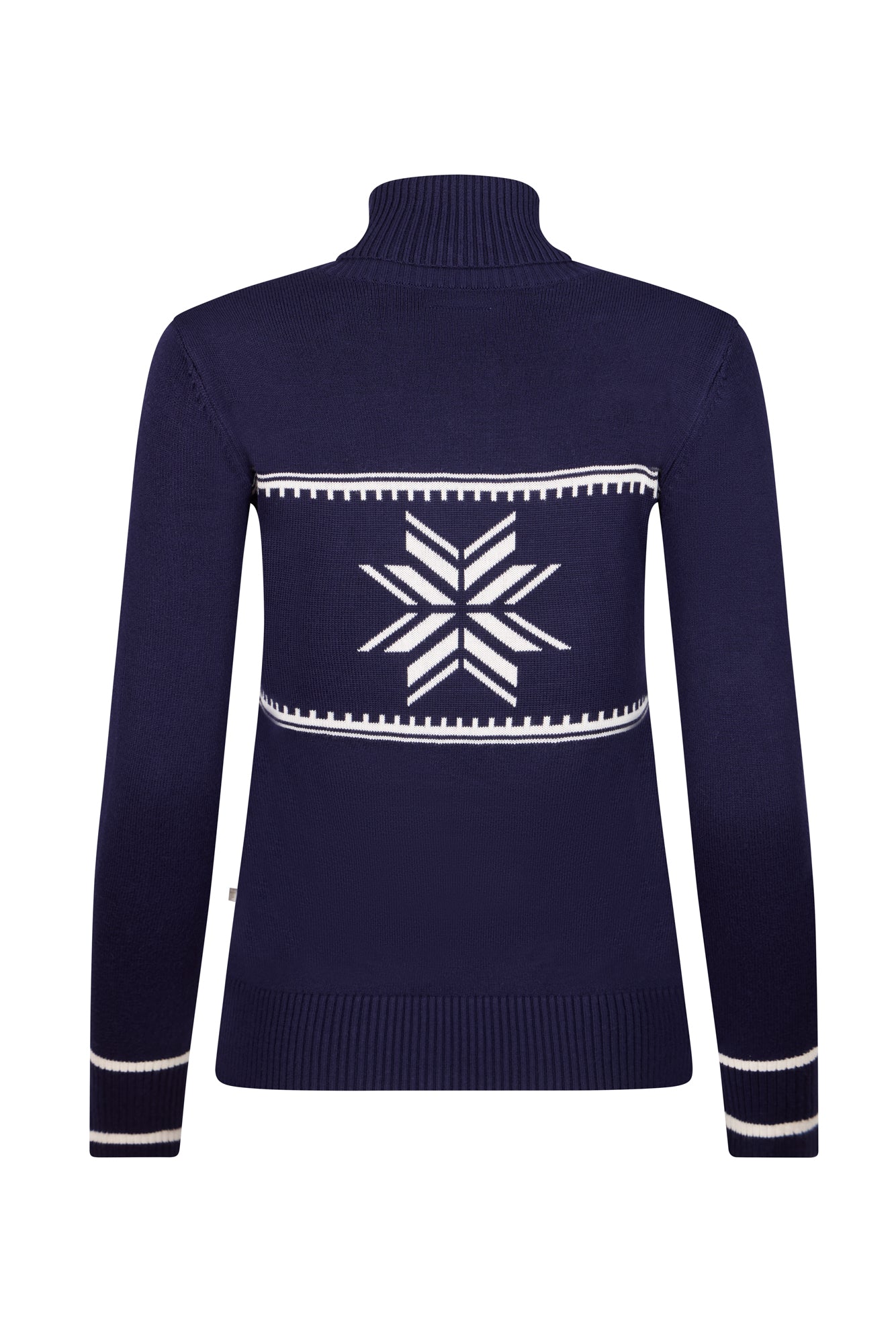 Navy Ladies Central Snowflake Ski Jumper