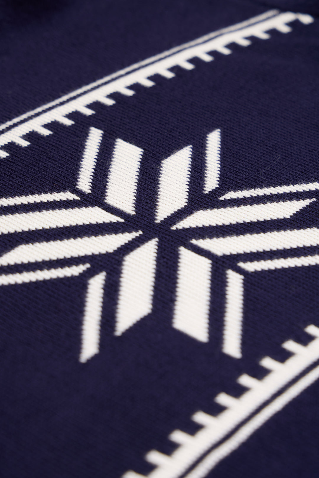 Navy Ladies Central Snowflake Ski Jumper