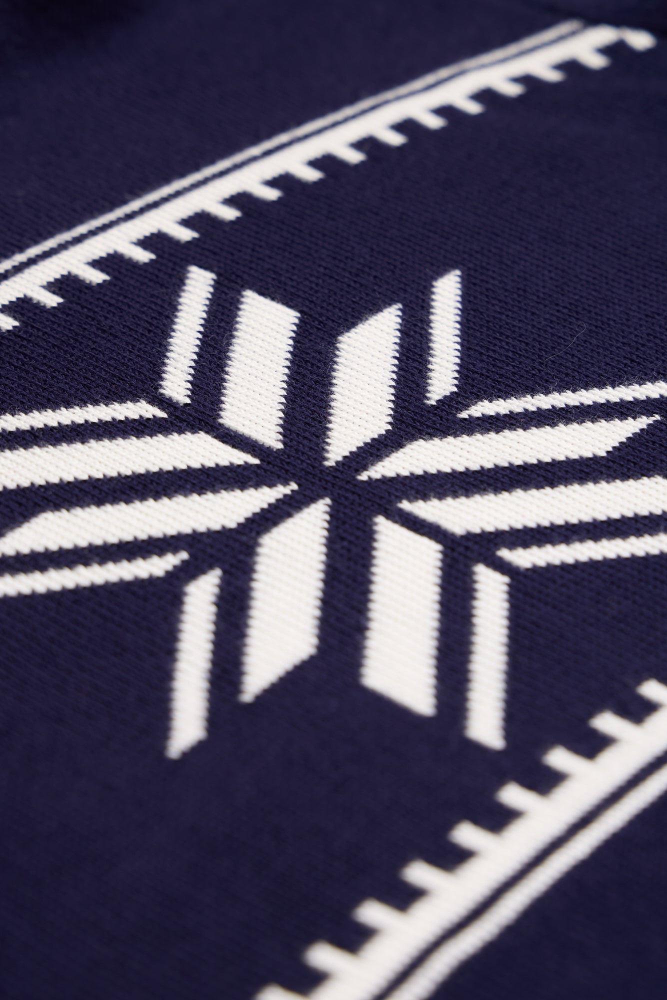 Navy Ladies Central Snowflake Ski Jumper