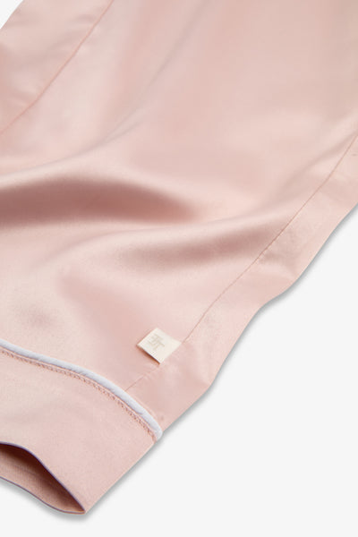 Dusky Pink Kids Satin Button Through Pjs