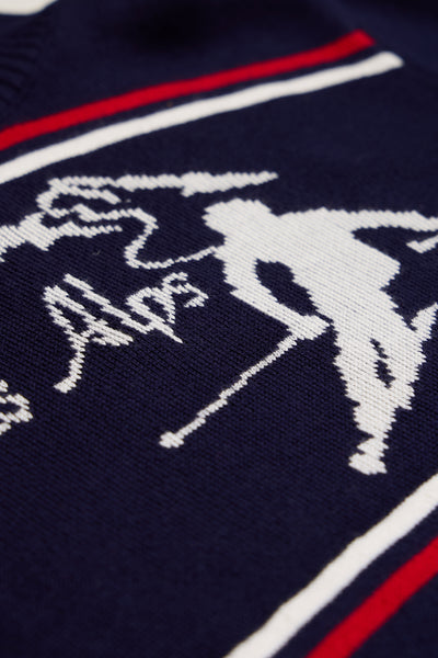 Navy Ladies Les Alps Ski Jumper