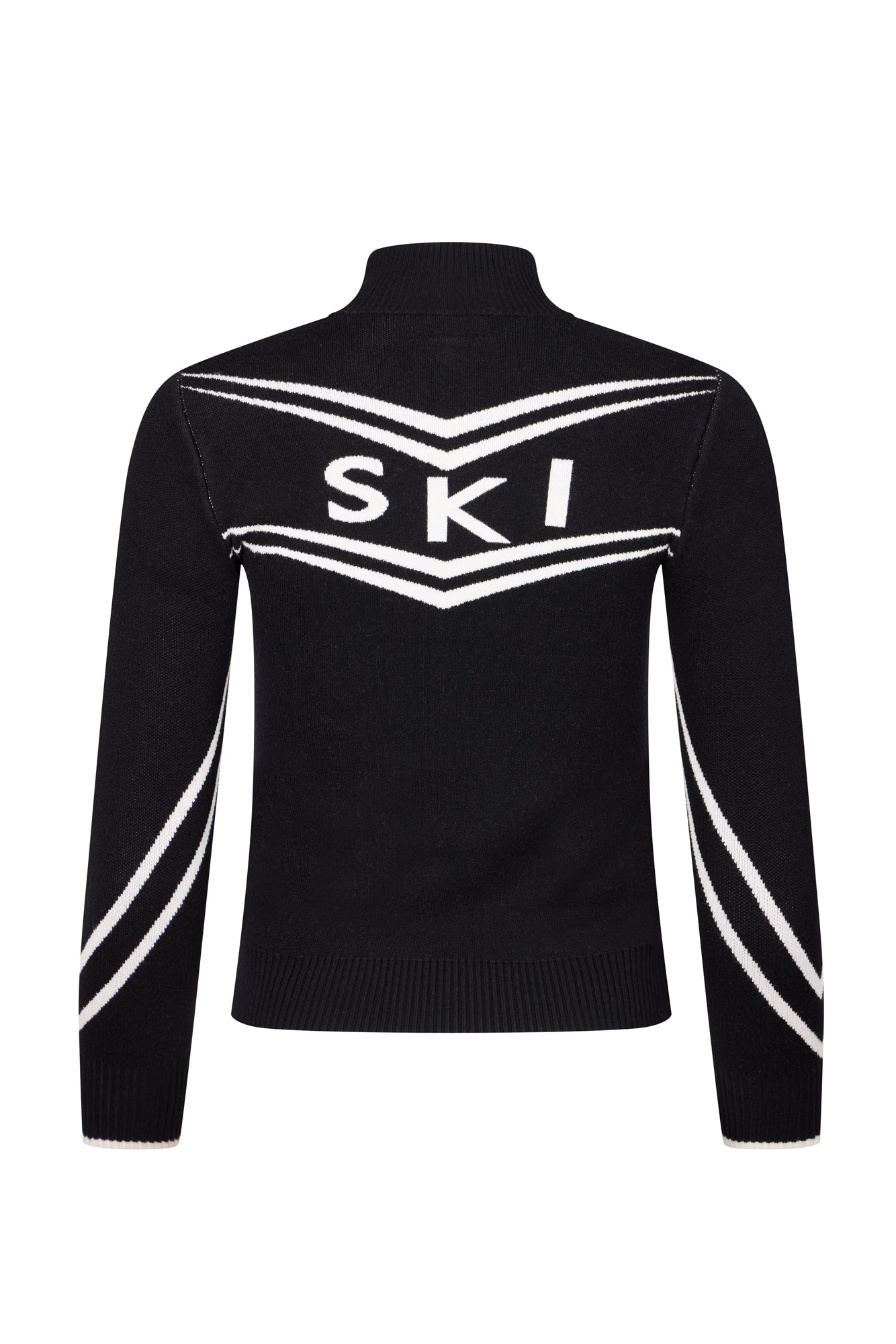 Black/ Cream Zip Kids Ski Jumper