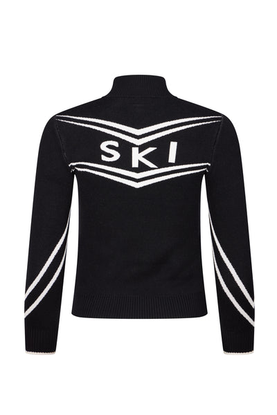 Black/ Cream Zip Kids Ski Jumper
