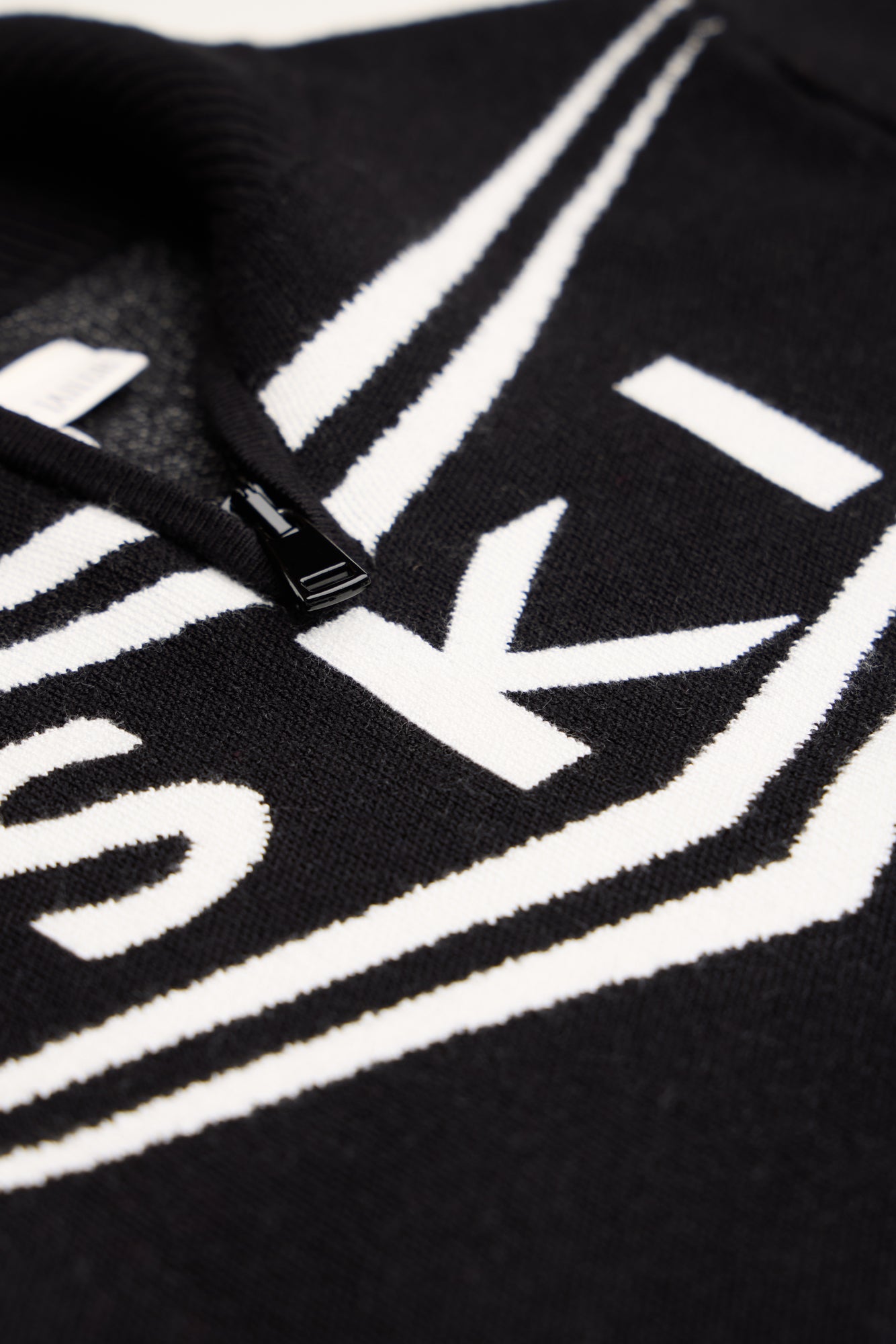 Black/ Cream Zip Kids Ski Jumper