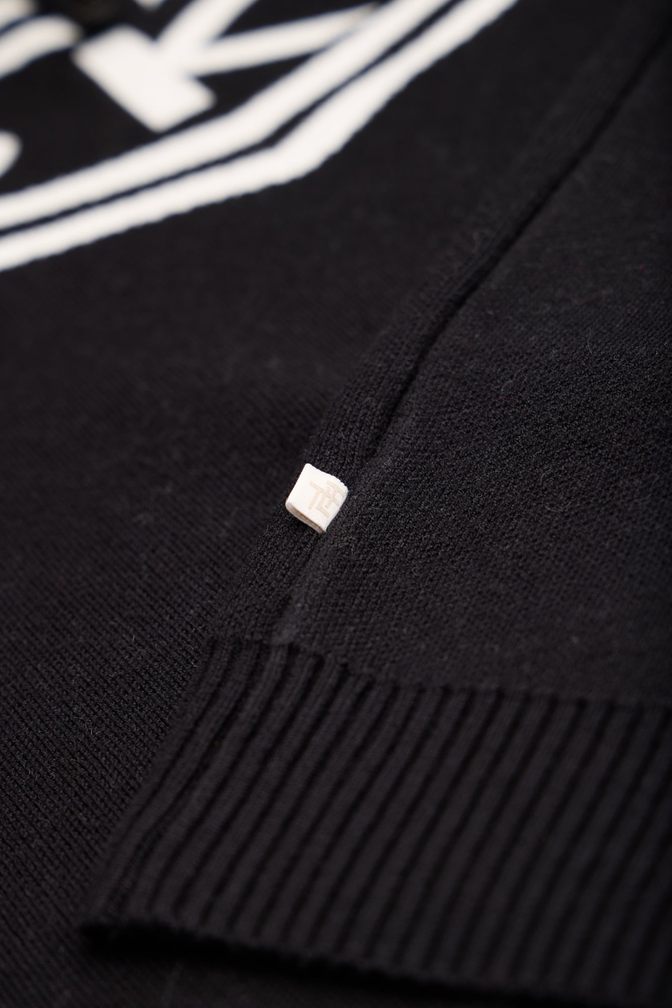 Black/ Cream Zip Kids Ski Jumper