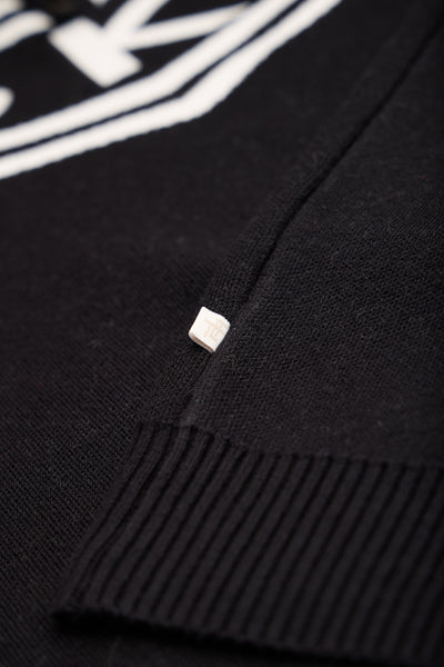 Black/ Cream Zip Kids Ski Jumper