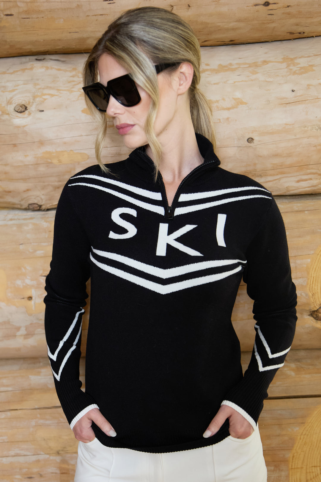 Half Zip Ski Retro Jumper