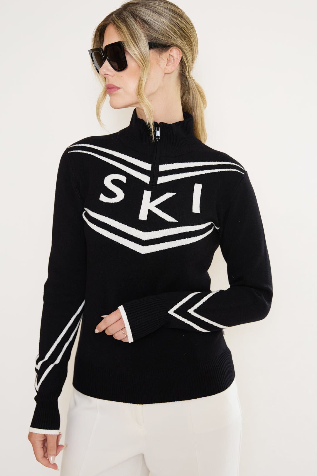 Half Zip Ski Retro Jumper
