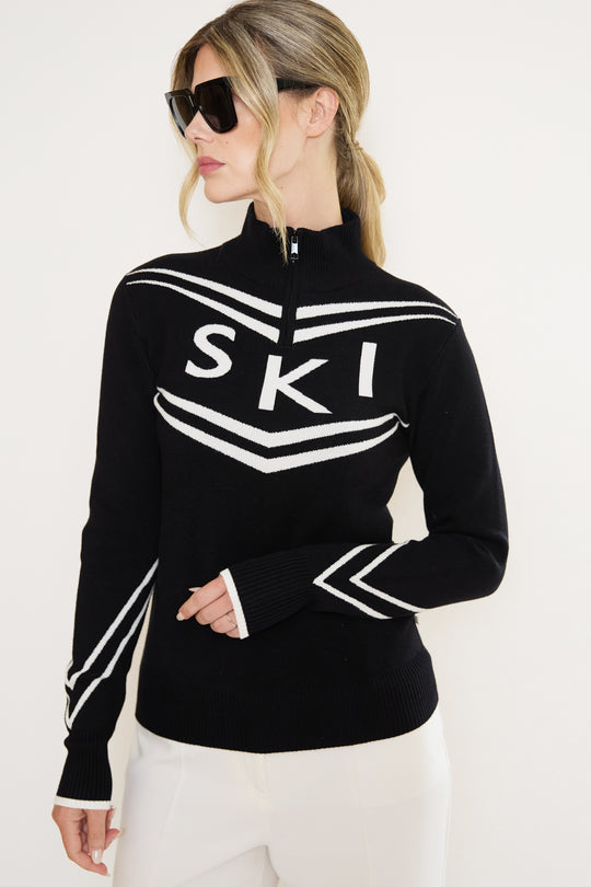 Half Zip Ski Retro Jumper