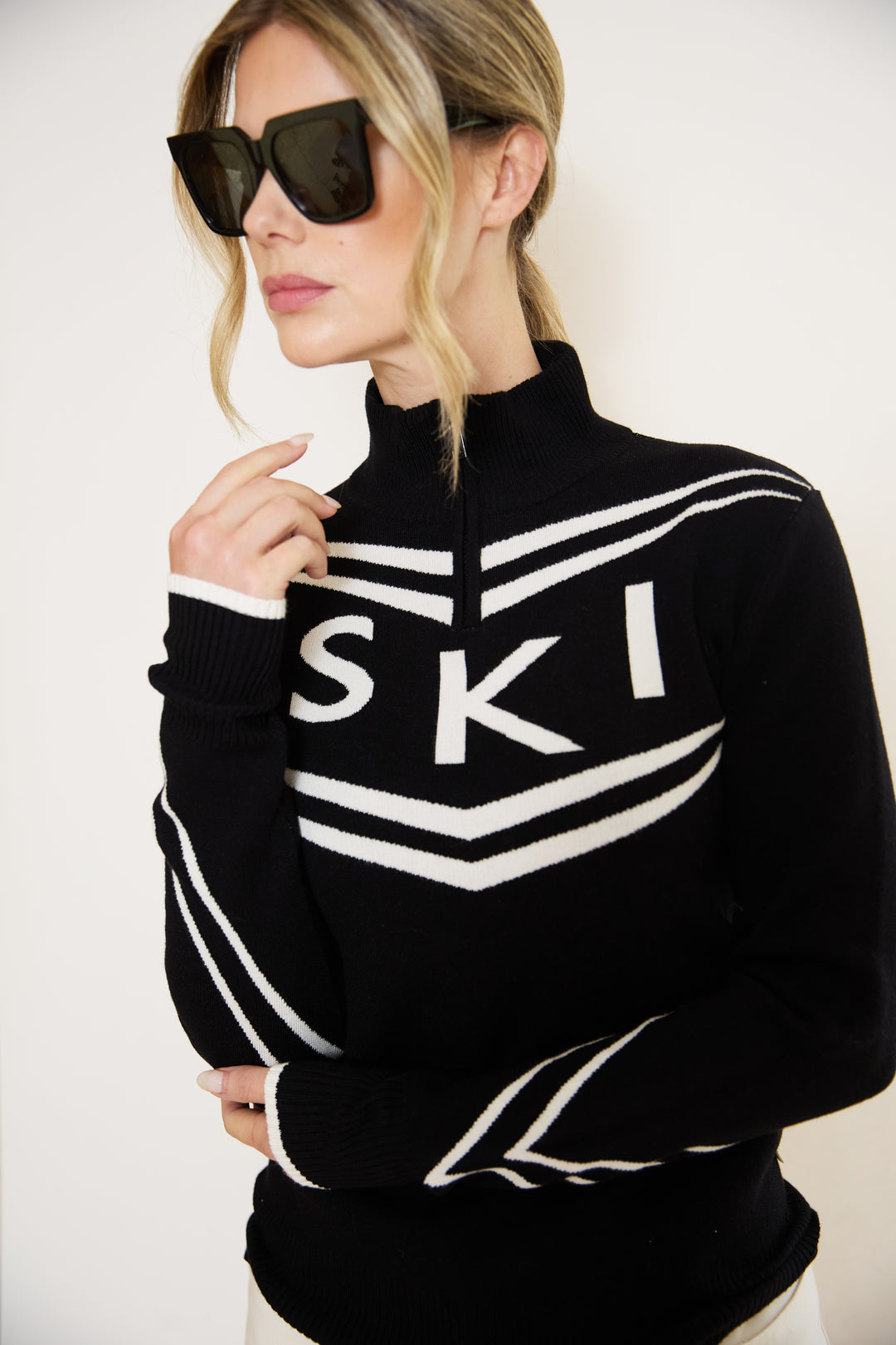 Half Zip Ski Retro Jumper