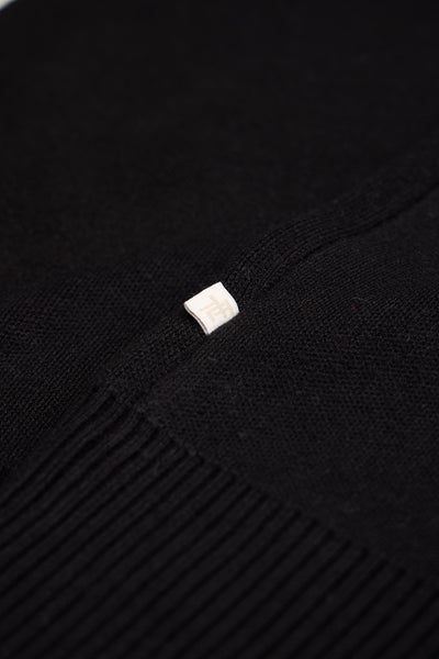 Black/ Cream Ladies Zip Panel Ski Jumper