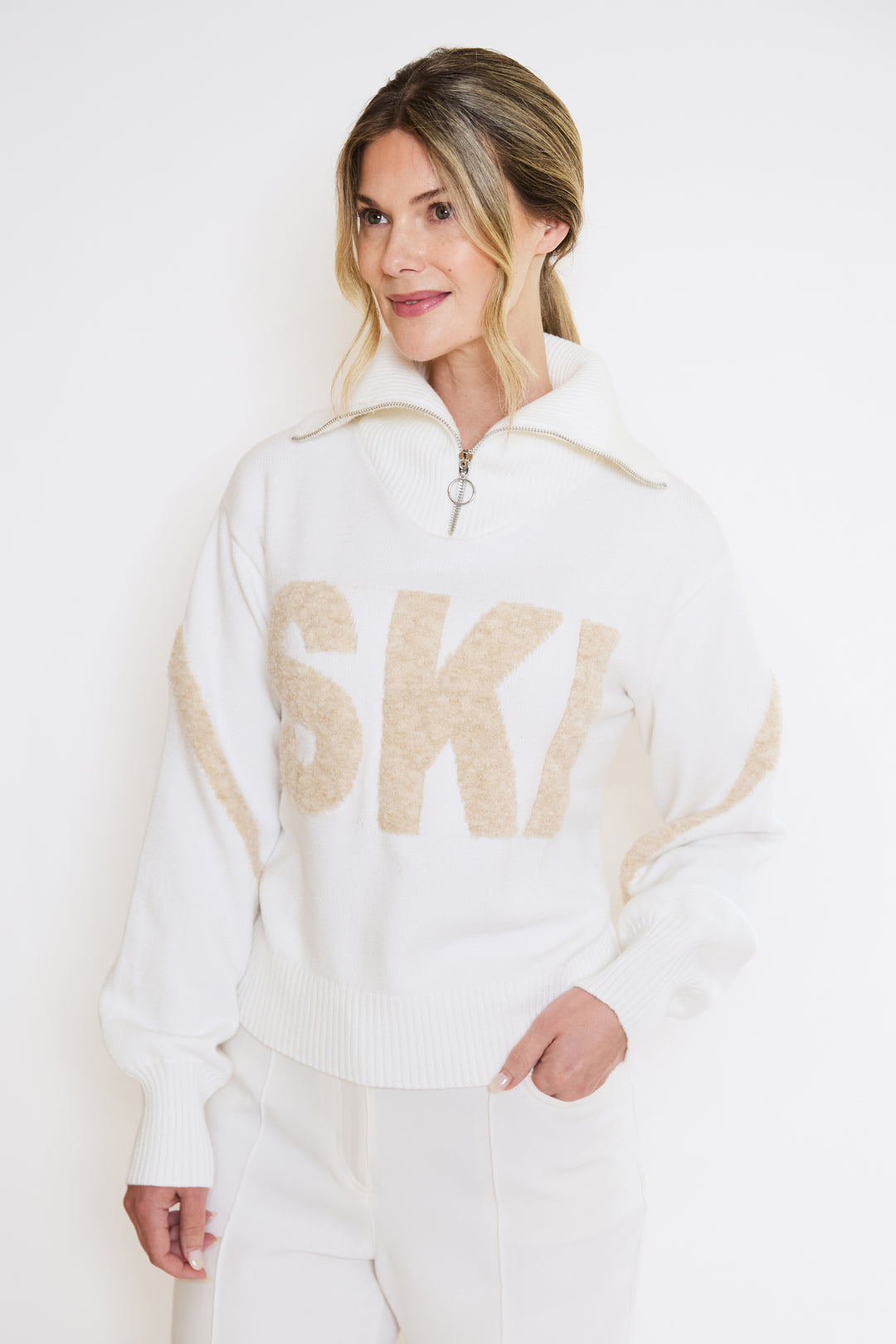 Half Zip Relaxed Ski Jumper