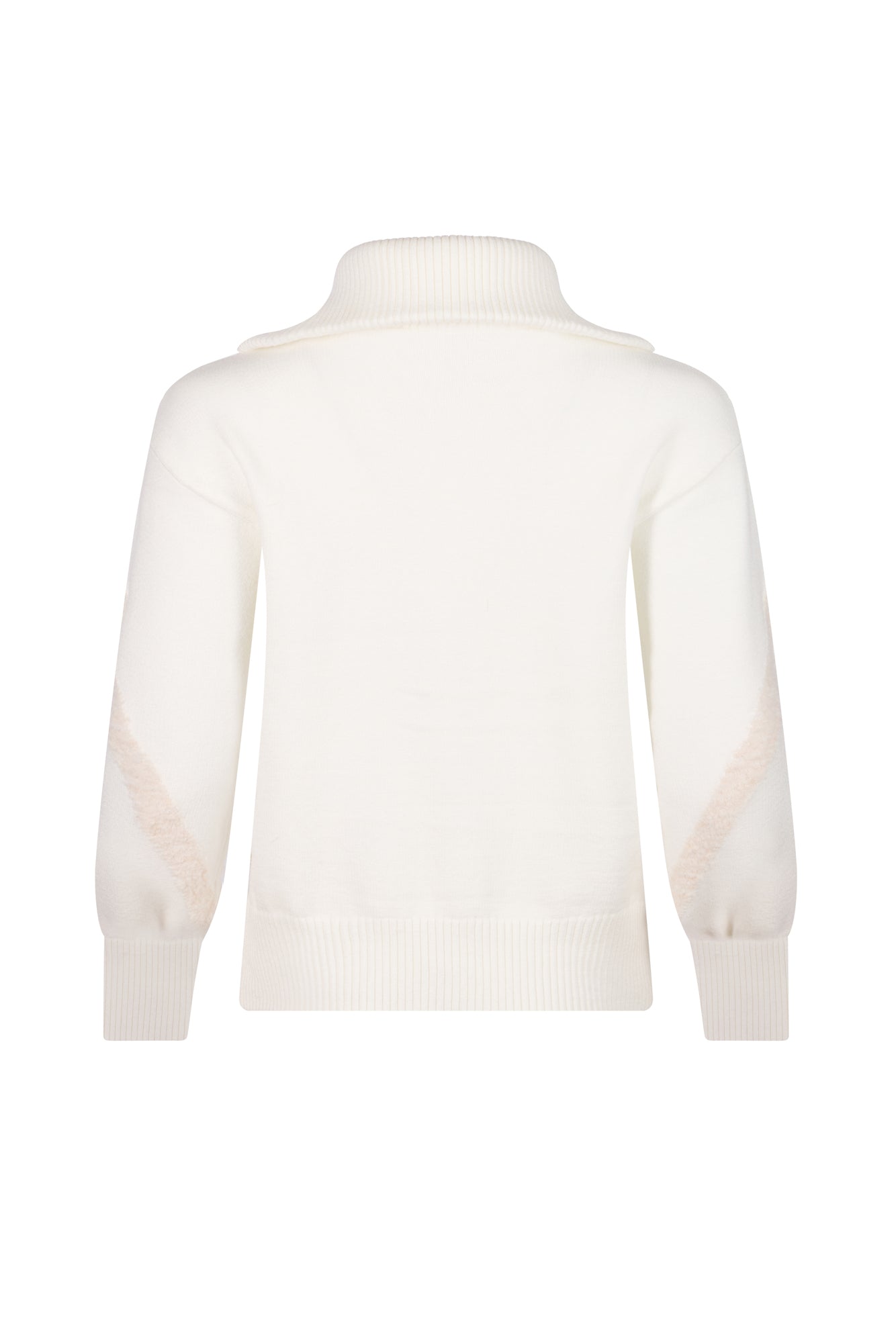 Cream Ladies Zip Relaxed Ski Jumper