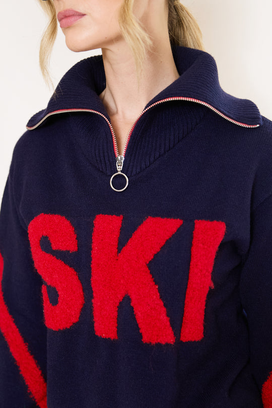 Half Zip Relaxed Ski Jumper