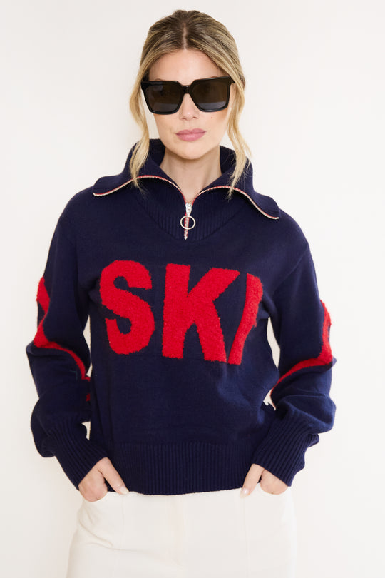 Half Zip Relaxed Ski Jumper